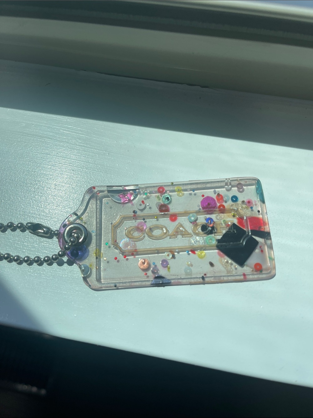 Y2K COACH POPPY CONFETTI HANGTAG